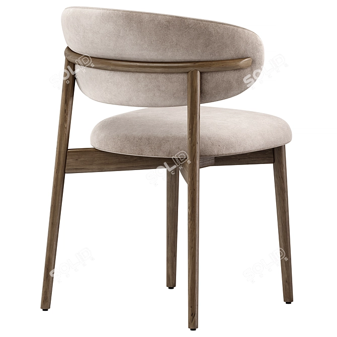 Sleek Oleandro Dining Chair Render 3D model image 5