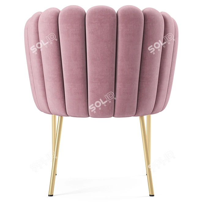 Luxurious Performance Velvet Armchair 3D model image 5