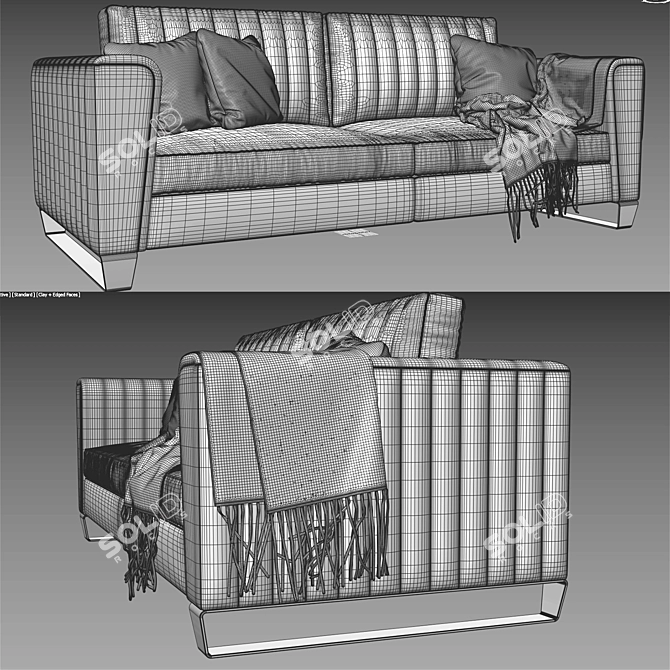 DV Home BEVERLY 240 Sofa 3D model image 7