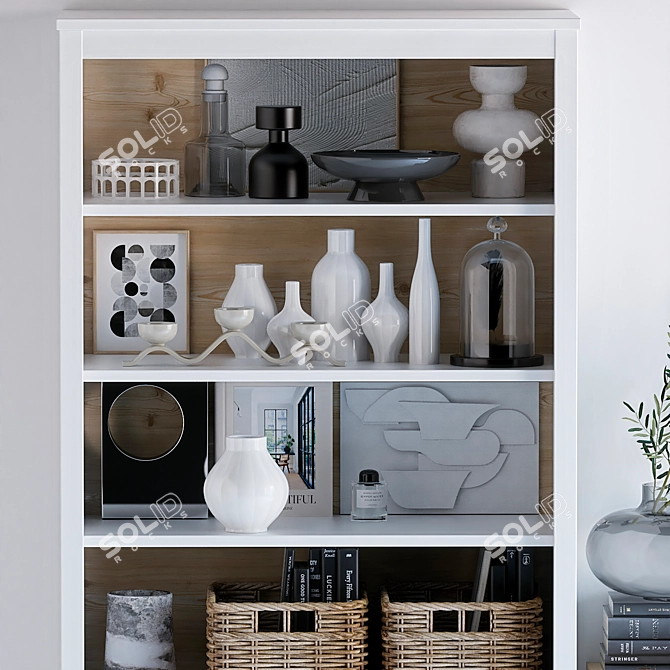  Scandinavian Style Desk Set 3D model image 5