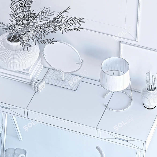  Scandinavian Style Desk Set 3D model image 7