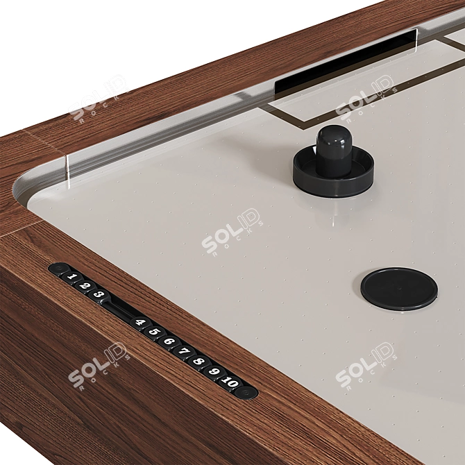 Mid-Century Air Hockey Table 3D model image 2