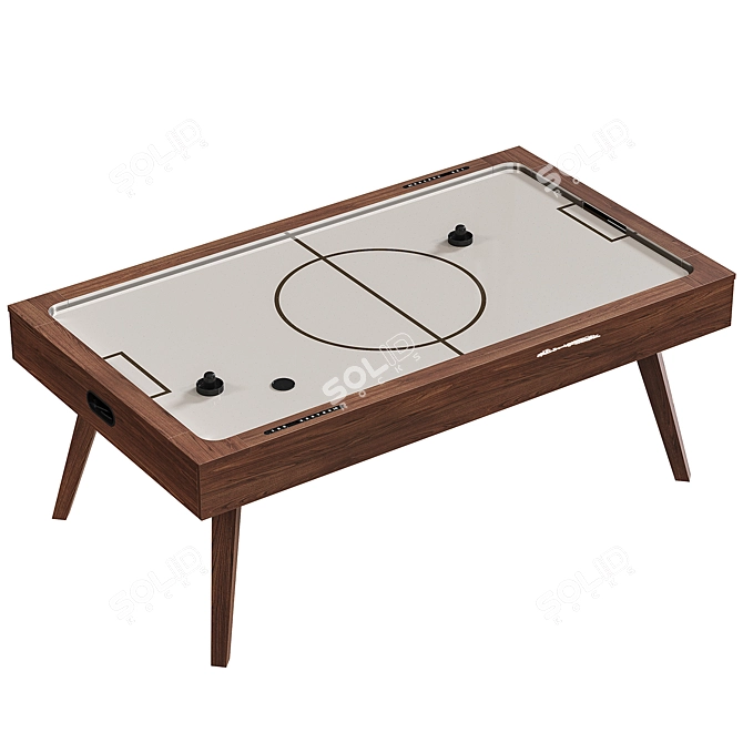 Mid-Century Air Hockey Table 3D model image 4