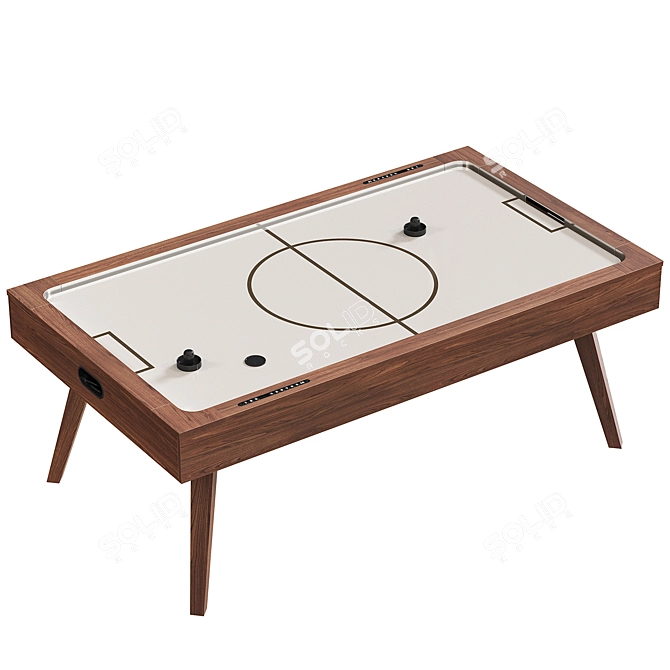 Mid-Century Air Hockey Table 3D model image 5