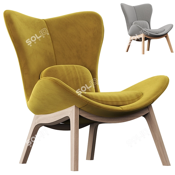 Modern Lazy Armchair Design 3D model image 1