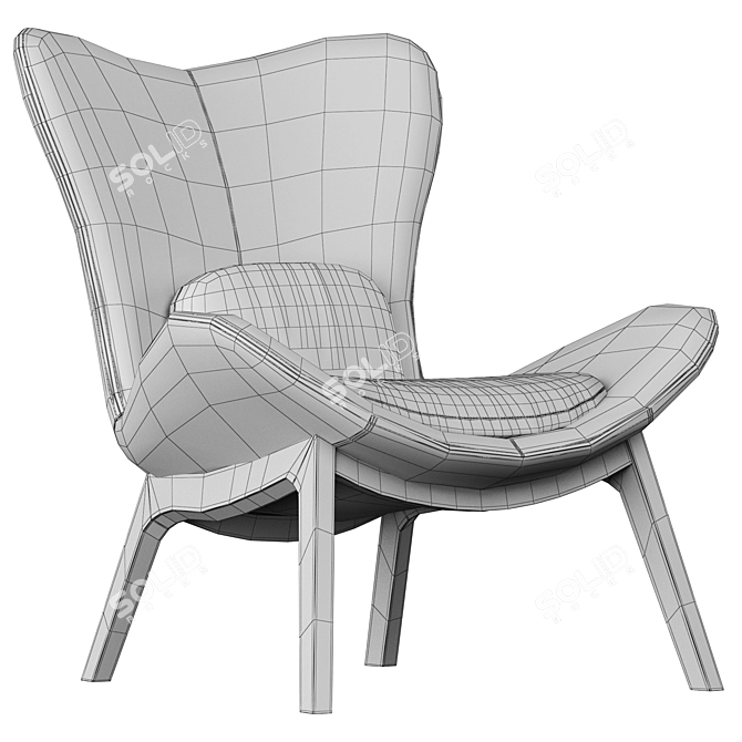 Modern Lazy Armchair Design 3D model image 7
