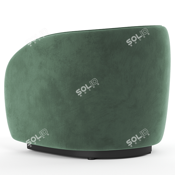 Stylish Arlo Boucle Chair 3D model image 3