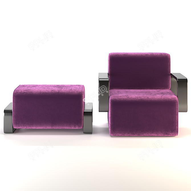 Modern Cayenne Armchair Furniture Model 3D model image 2