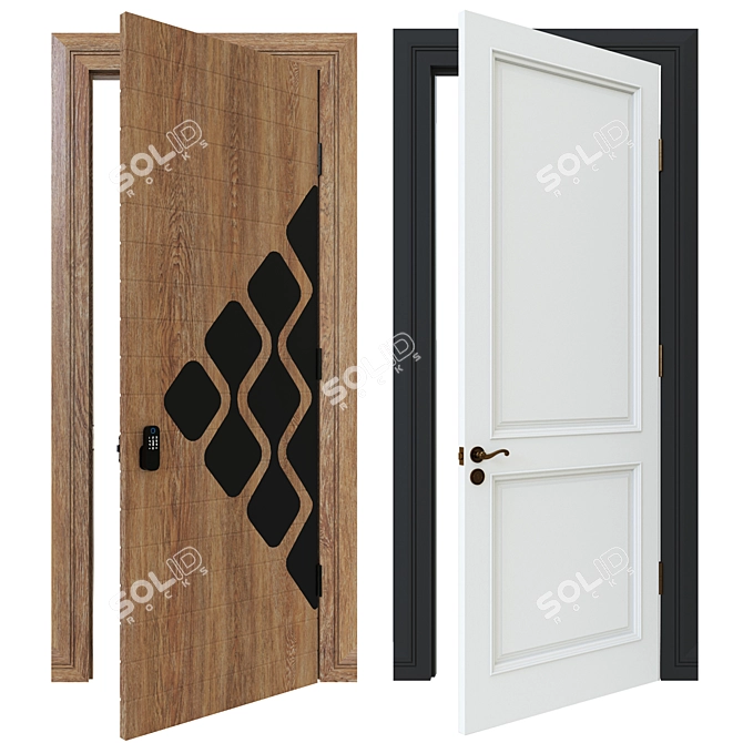 Complete Door Hardware Collection 3D model image 4