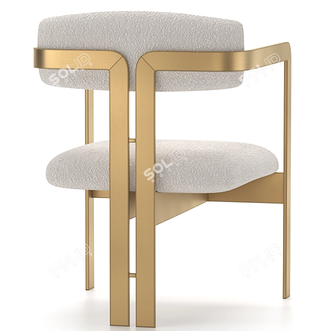 Elegant Accent Chair DONATO 3D model image 3