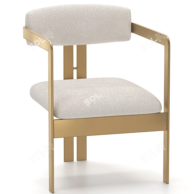 Elegant Accent Chair DONATO 3D model image 4