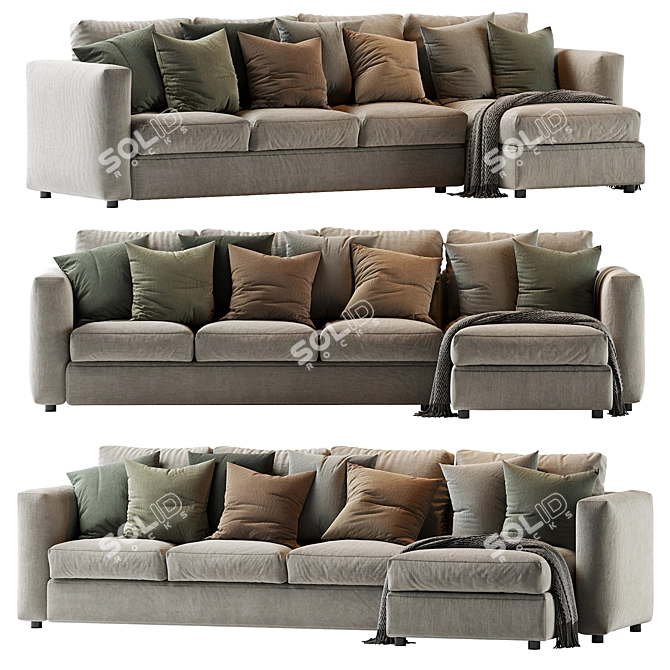Modern Comfort: Finnala Sofa Ikea 3D model image 1