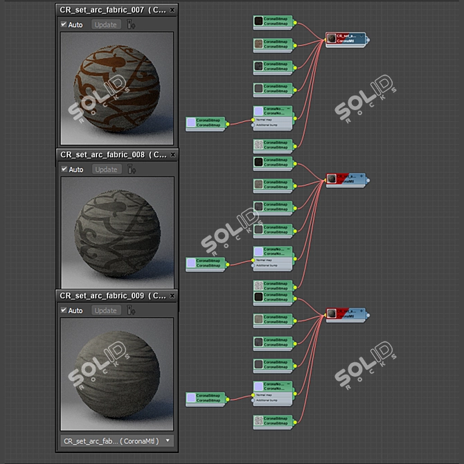  PBR Fabric Textures Set 3D model image 2