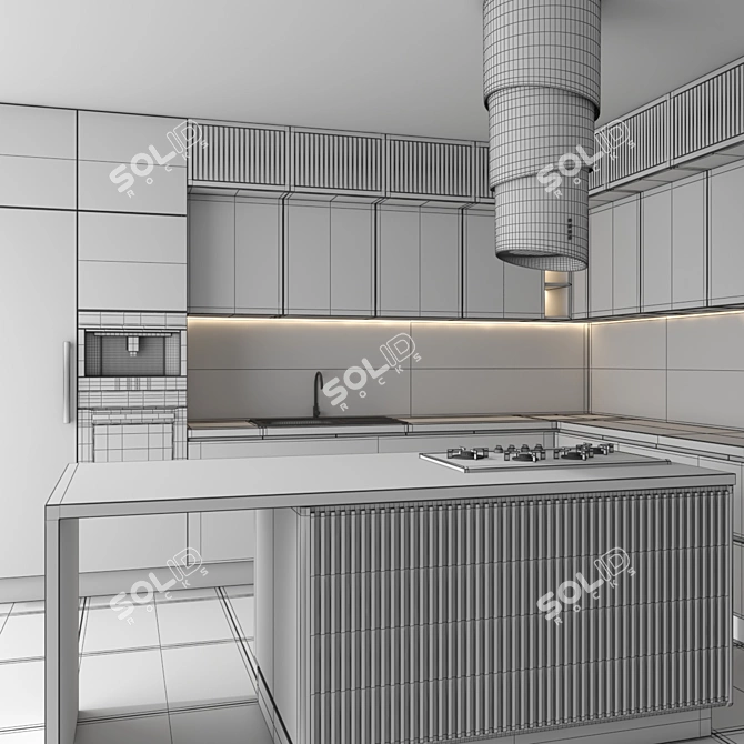 Kitchen Set 3dsMax 2015 Models 3D model image 4