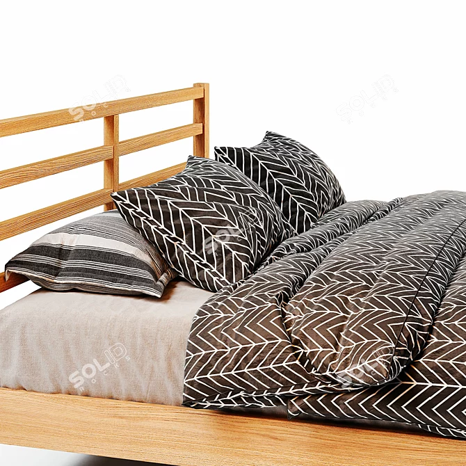 Modern 3D Bed Furniture Model 3D model image 4