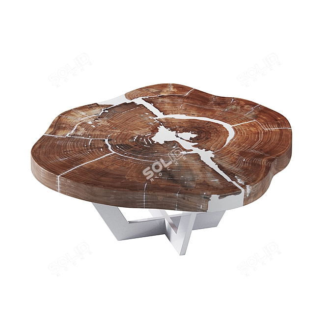 Wowbotaniсa Oak Epoxy Coffee Table 3D model image 4