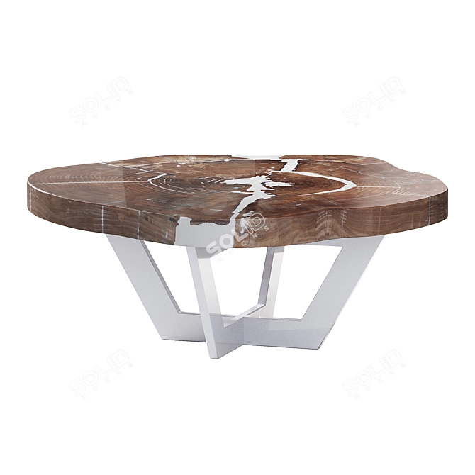 Wowbotaniсa Oak Epoxy Coffee Table 3D model image 6