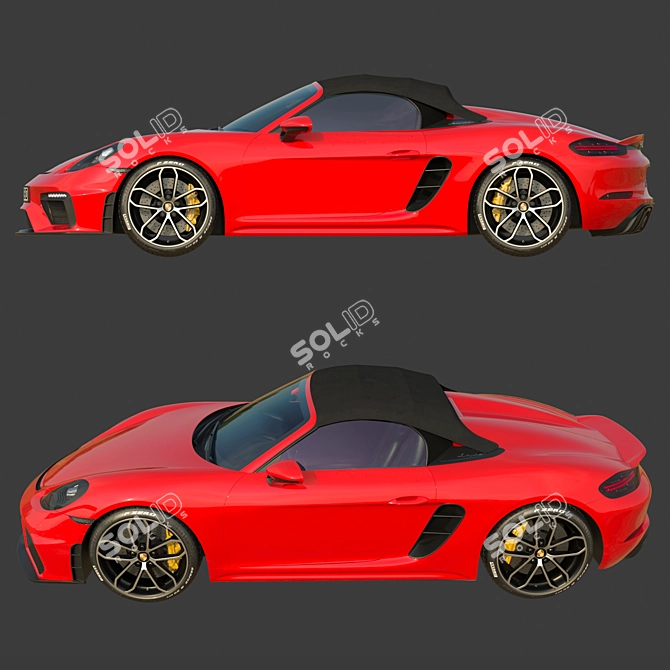 High Poly Porsche 718 Spyder 3D model image 2