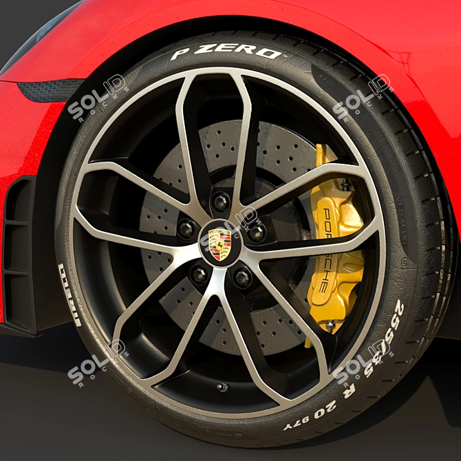 High Poly Porsche 718 Spyder 3D model image 7