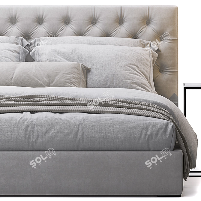 Adler King Size Bed 3D model image 3