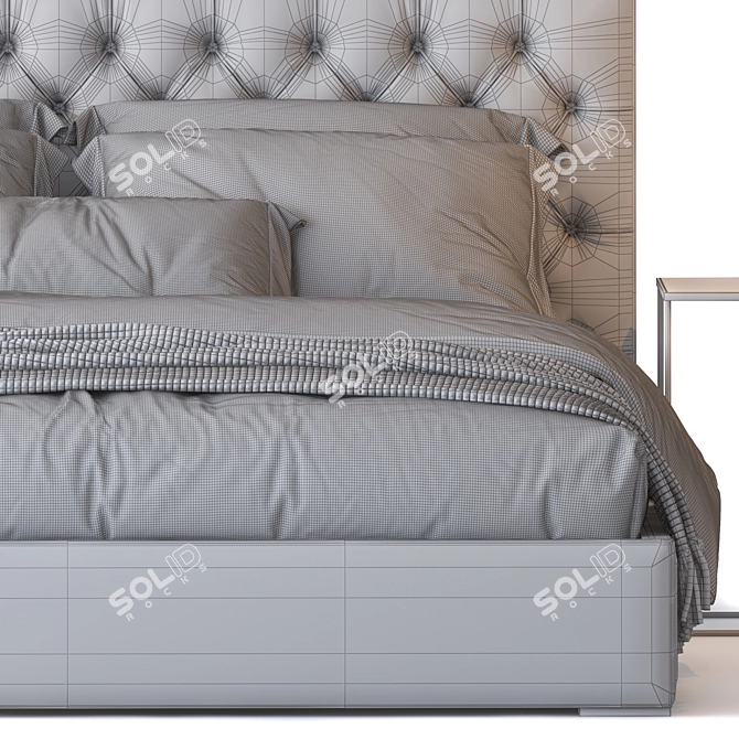 Adler King Size Bed 3D model image 4