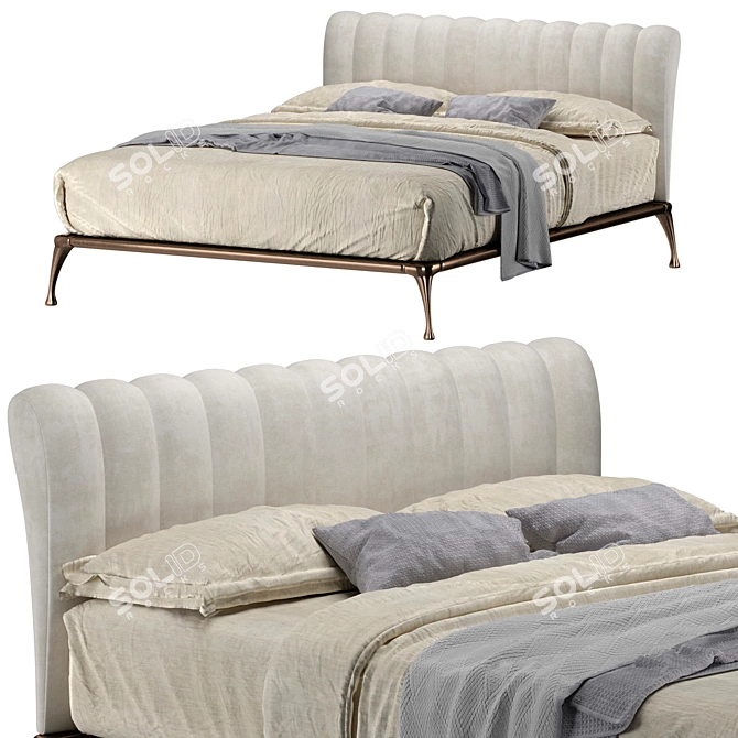 Iseo Bed by Cantori 3D model image 1