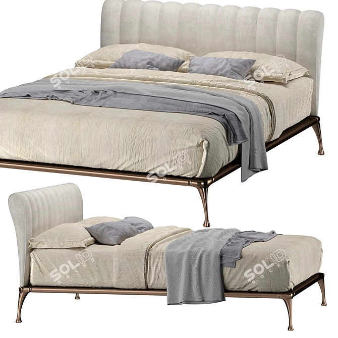 Iseo Bed by Cantori 3D model image 2