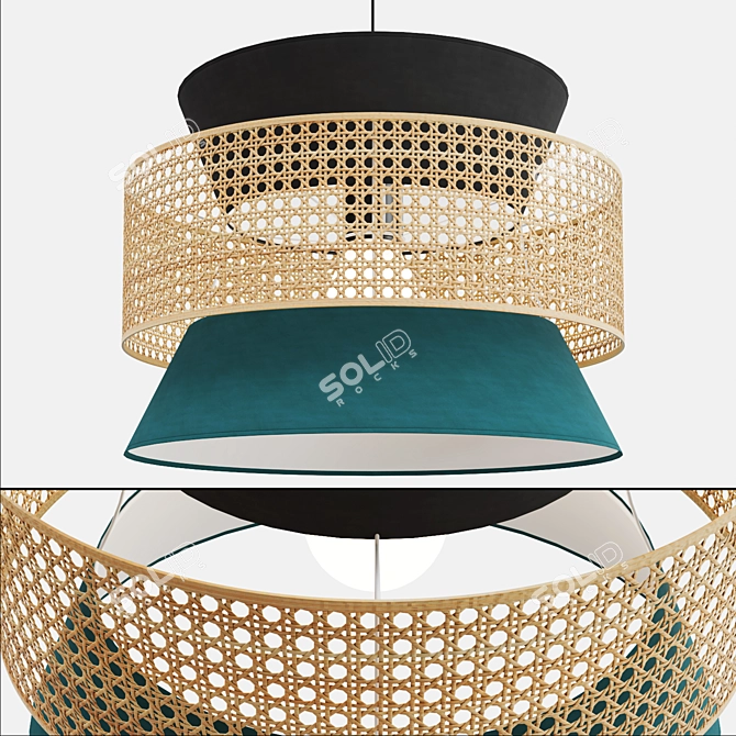 Ornate DOLKIE Pendant Lamp 3D model image 2