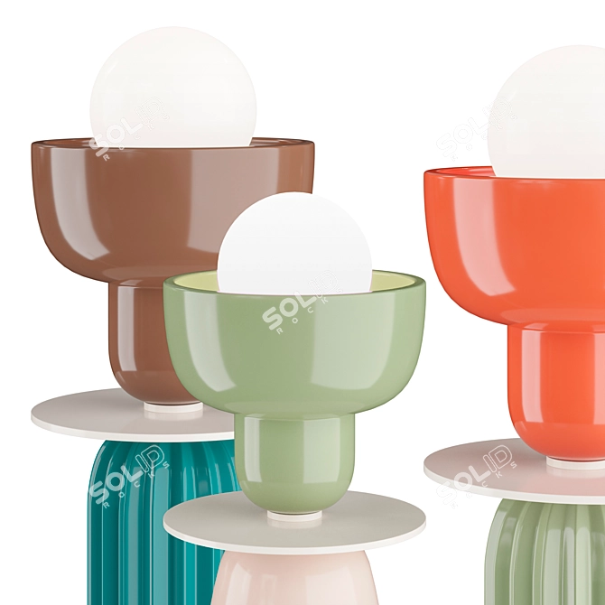 Modern Table Lamp Set Duo 3D model image 2