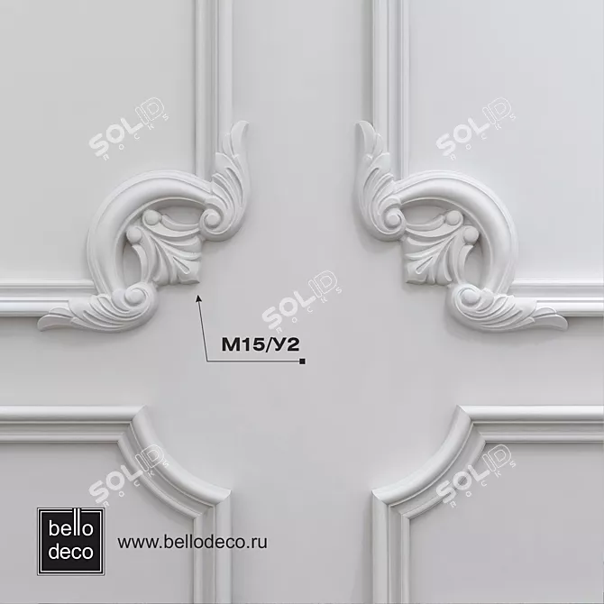 Decorative Element M15/U2 by BelloDeco 3D model image 4