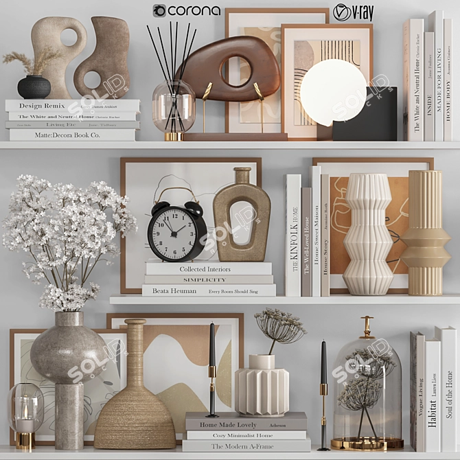 Luxury Home Decor Set - 17 3D model image 1