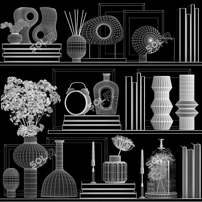 Luxury Home Decor Set - 17 3D model image 7