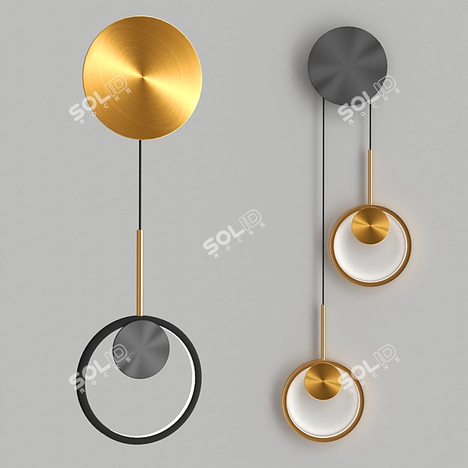 Modern Geometric Design Lamp Block 3D model image 3