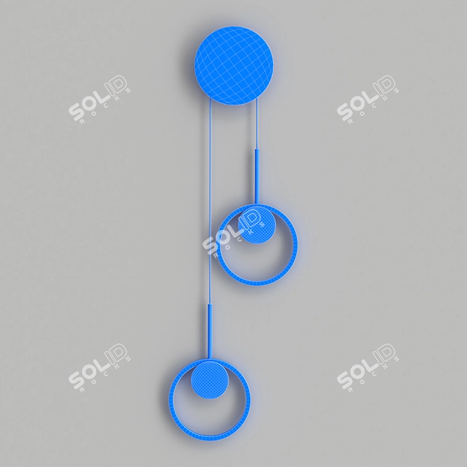 Modern Geometric Design Lamp Block 3D model image 4