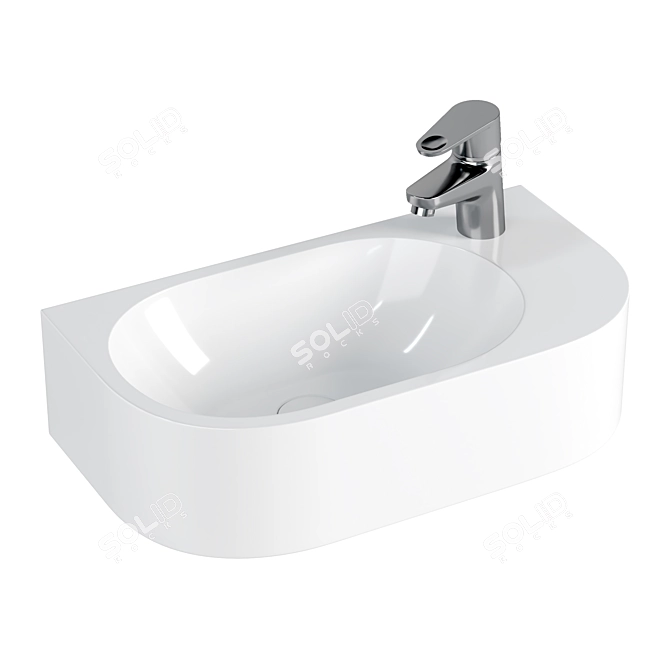 CeramaLux 40 L White Sink 3D model image 1