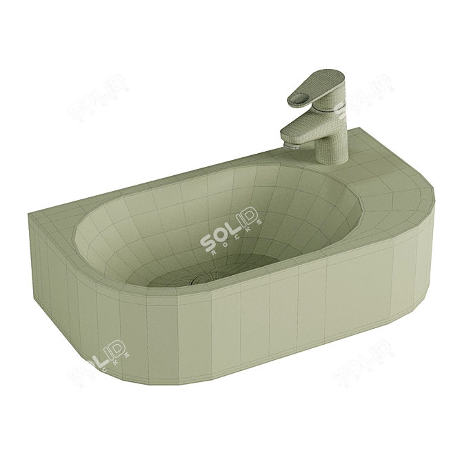 CeramaLux 40 L White Sink 3D model image 2