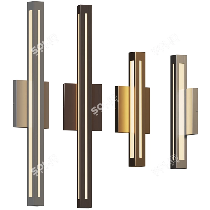 Modern Architectural LED Wall Light 3D model image 1