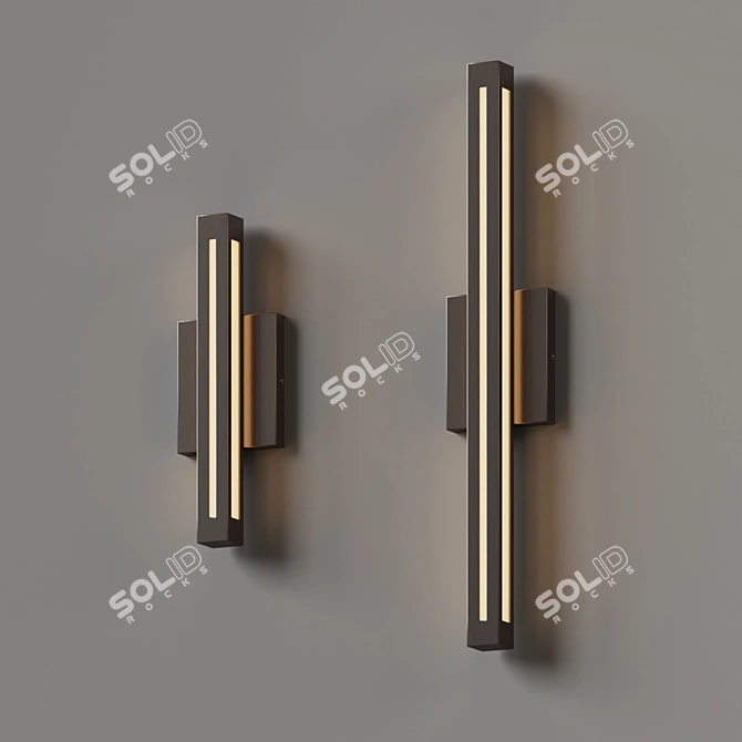 Modern Architectural LED Wall Light 3D model image 2