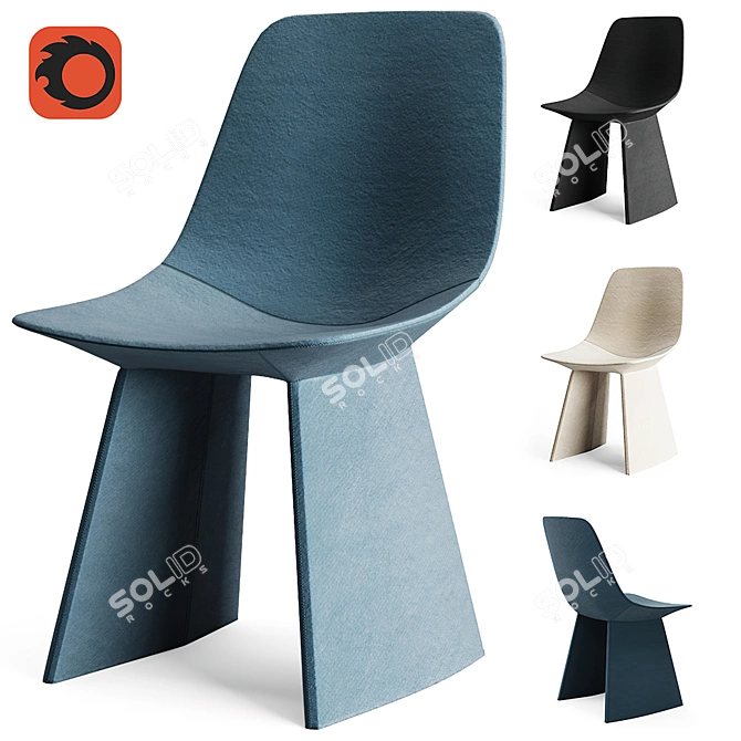 Bonaldo Agea Chair Sculptural Design 3D model image 1