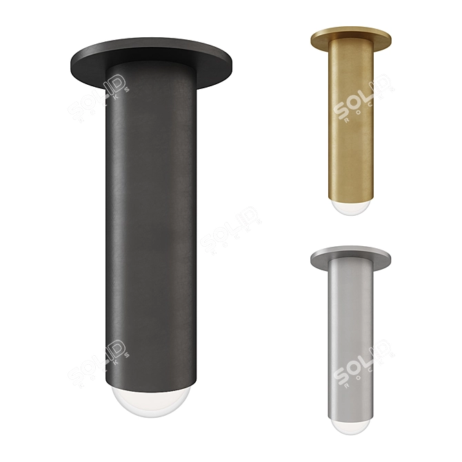 Ebell Medium Flush Mount Fixture 3D model image 1