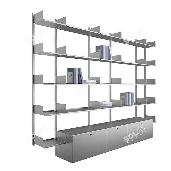 Customizable K1 Wall Shelf System 3D model image 1