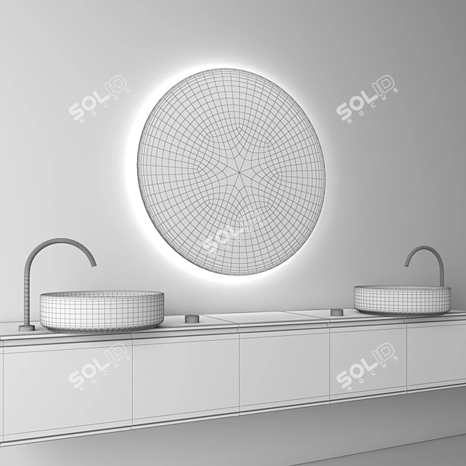 Modern Bathroom Set 3D Model 3D model image 6