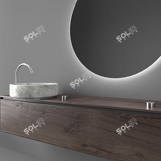 Modern Bathroom Set 3D Model 3D model image 8