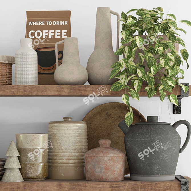 Exquisite Decorative Set for VRAY 3D model image 3