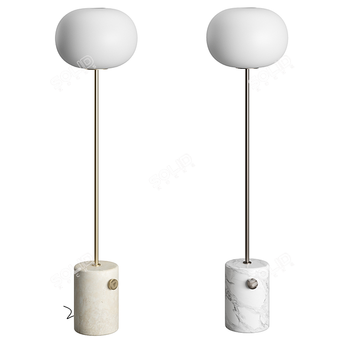 Modern Geometry Floor Lamp 3D model image 1