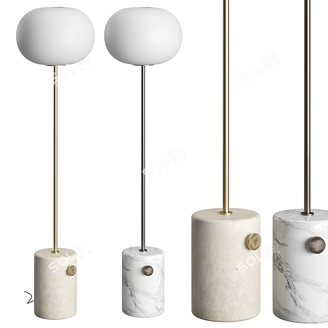 Modern Geometry Floor Lamp 3D model image 2