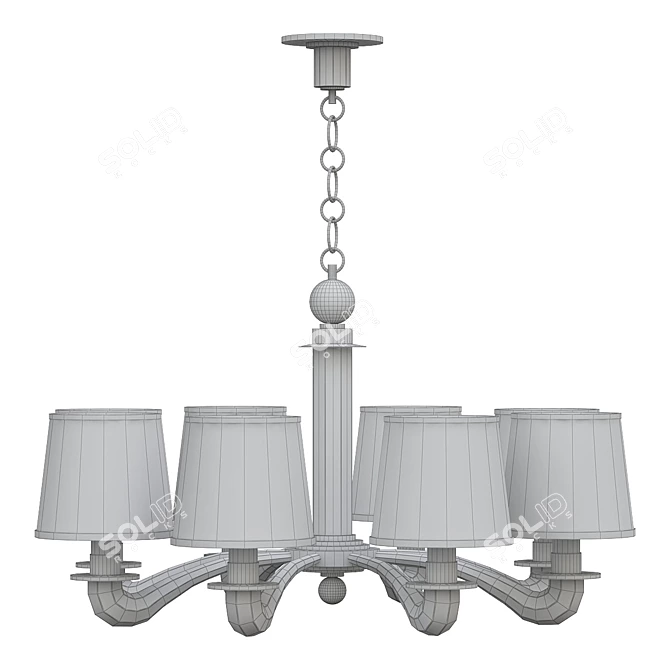 Elegant Tuileries Chandelier (English) 3D model image 2