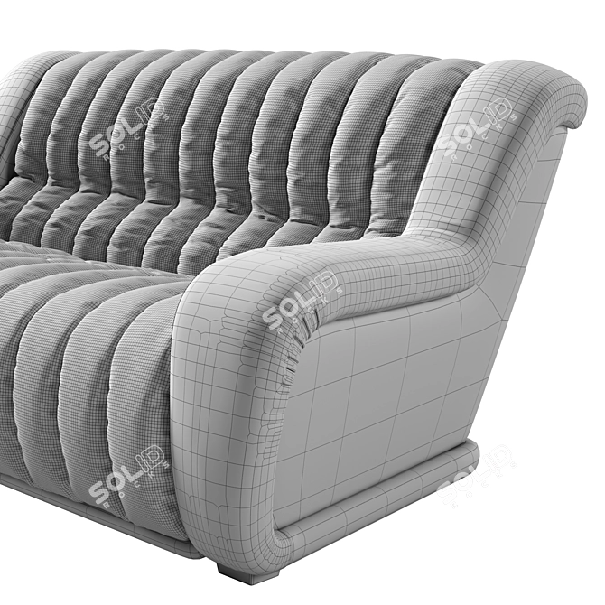 Elegant Vintage Style Sofa 3D model image 6