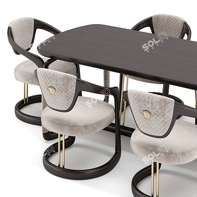 Luxury Versace Home Chair Table 3D model image 2