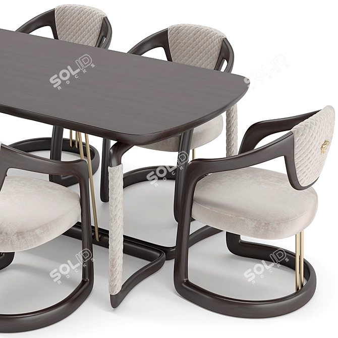 Luxury Versace Home Chair Table 3D model image 3